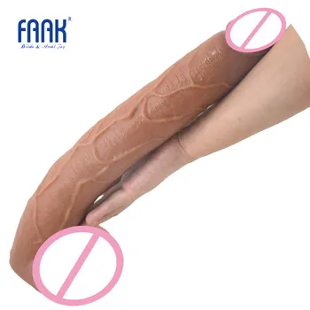 FAAK 15.5 long dildo brown realistic penis sex toys for women huge dildo giant erotic product lesbian flirt masturbate sex shop faak silicone strapon dildo with suction cup realistic penis sex toys for women lesbian masturbate flirt sex products adult game