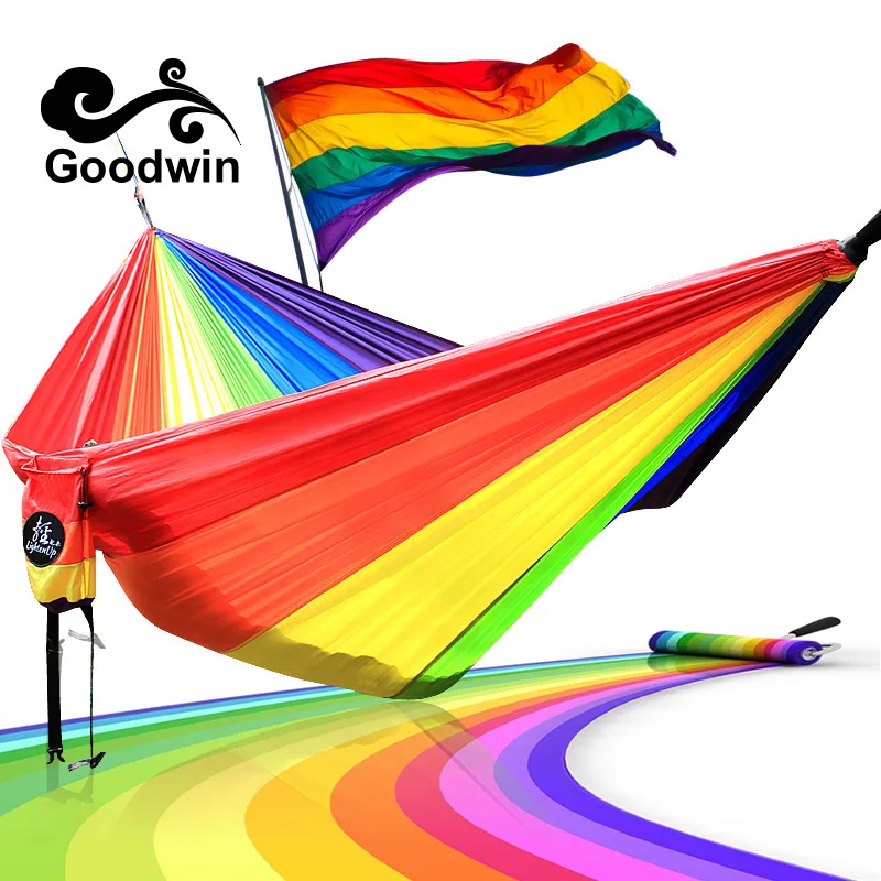 

Double Outdoor Wave Swing Parachute Fabric Lightweight Backpacking Hammock Sale Chair Hook spring Hanging Chair