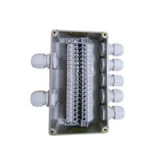 IP65 Водонепроницаемый кабельная проводка распределительная коробка 2 в 5 из 160*90*60 мм с UK2.5B клеммные колодки din-рейку