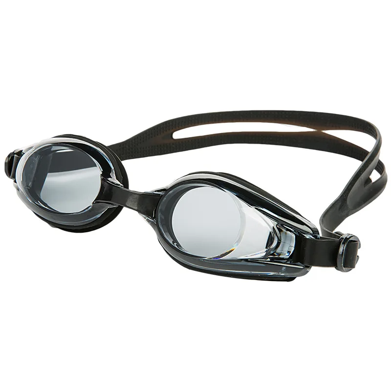 Силиконовые плавательные очки Анти-туман УФ плавательные очки Google Купание с наушник для Для мужчин Для женщин водные спортивные очки для ушей - Цвет: Черный