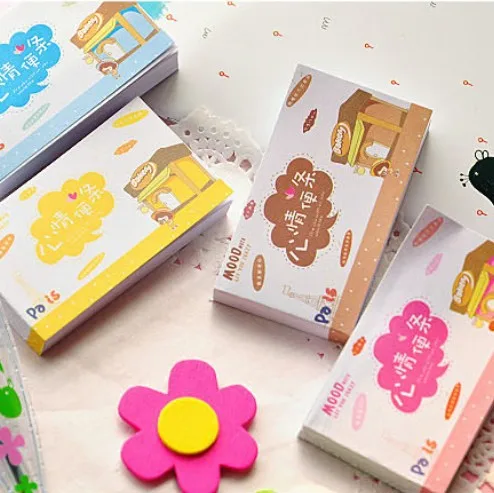 

Student stationery cartoon mood note book cute mini-note 50 color pages