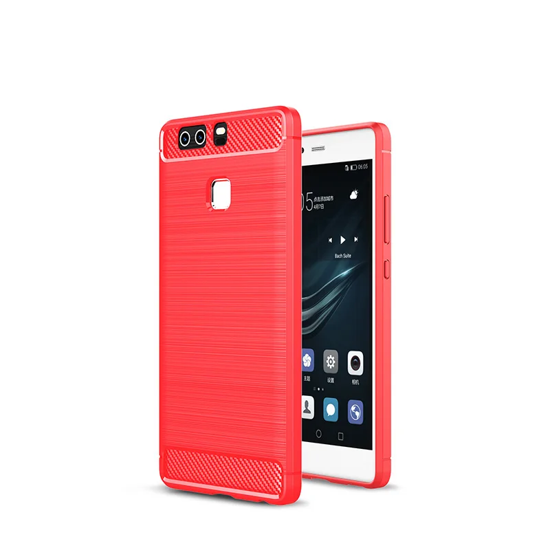 carbon fiber brushed silicone case huawei P9,P9 Plus (12)