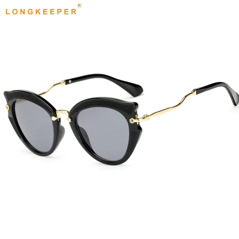 

2018 New Fashion Women Sunglasses Vintage Butterfly Half frame Sun glasses Brand Designer Eyewear Gafas de sol LongKeeper