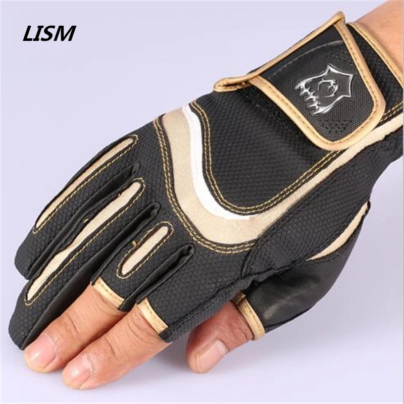 

LISM RX-7PU Fabric Sport Winter Fishing Gloves 1Pair/Lot 3 Half-Finger Breathable Leather Gloves Neoprene & PU Fishing Equipment