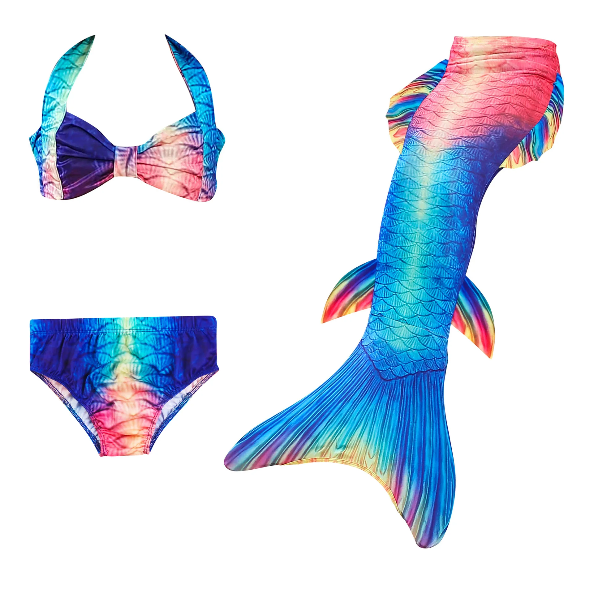 

Summer Mermaid Tails for Girls Swimming Costume Bikini Set Cosplay Princess Ariel Swimsuit Kids Swimmable Fancy Swimming Outfits