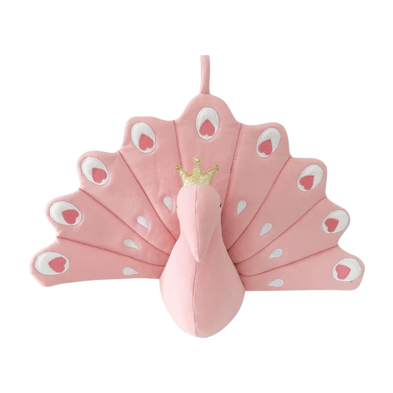 

Nooer Ins Handmade Peacock Soft Plush Toy Stuffed Peacock Dolls For Baby Kids Hanging Mobile Toys Wall Room Decoration