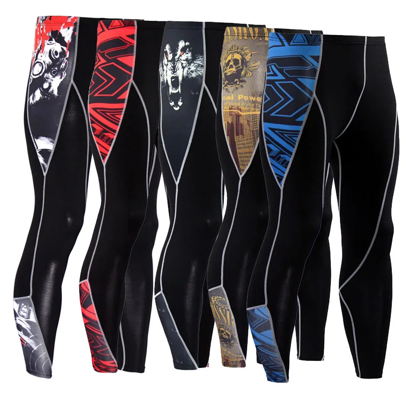 

Men Compression Tight Leggings Running Sports Male Gym Fitness Pants Quick dry Trousers Training basketball compression tights