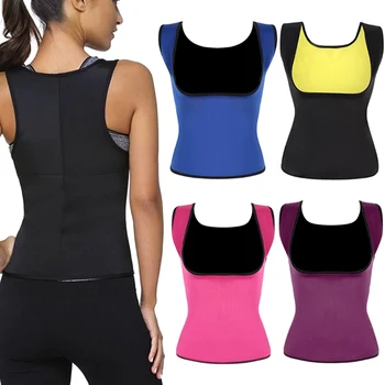 

2pcs/set Women Slimming Vest Body Shaping Fast Dry Sweat Absorption Slim Fit Tops for Sports H9