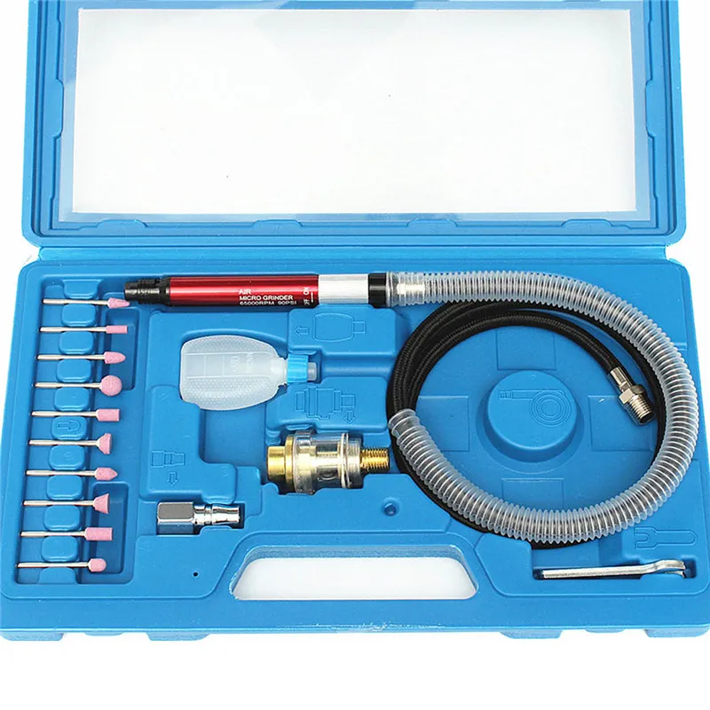 16 Piece Air Micro Die Grinder Kit Mini Pencil Polishing Rotary Cutting