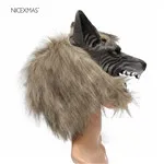 

Creepy Full Face Wolf Latex Mask and Wolf Claws Theater Prank Prop Crazy Masks Halloween Costume