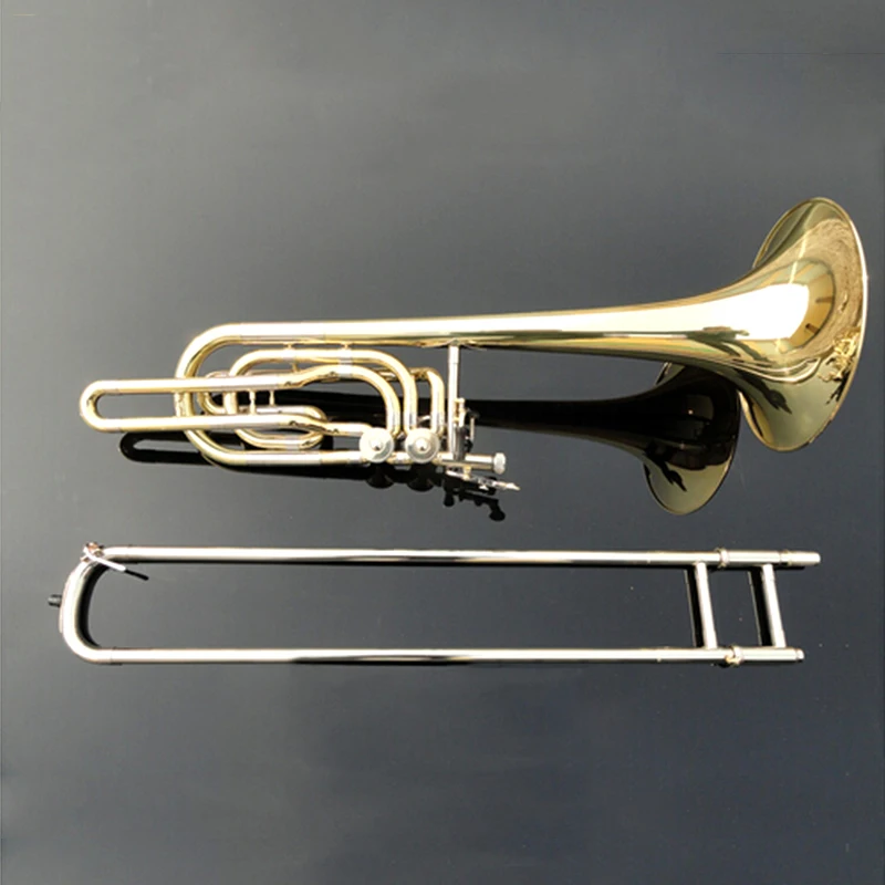 Copy of 36BO B Flat Trombone Bass Playing Musical Instrument Double Piston Bb Adjustable