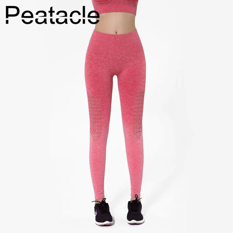 

Peatacle Seamless Yoga Set Women Fitness Clothing Sportswear Woman Gym Leggings Padded Push Up Strappy Sports Bra 2 Pcs Suits
