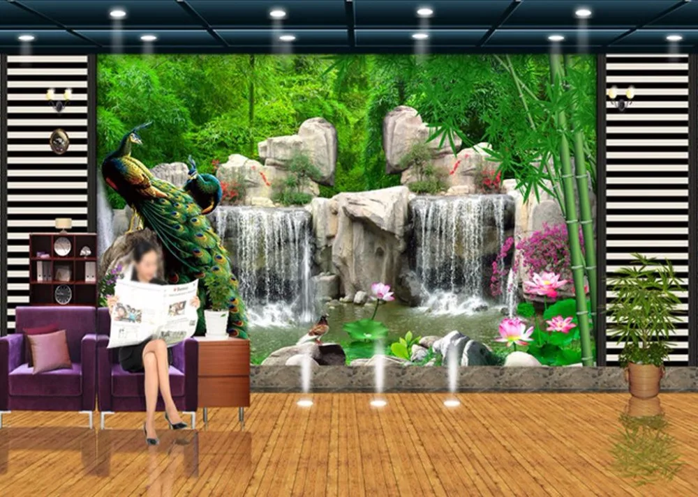 Beibehang пользовательские обои бамбуковый лес rockery свежий ТВ фон стены гостиной спальни украшения дома Фреска 3d обои