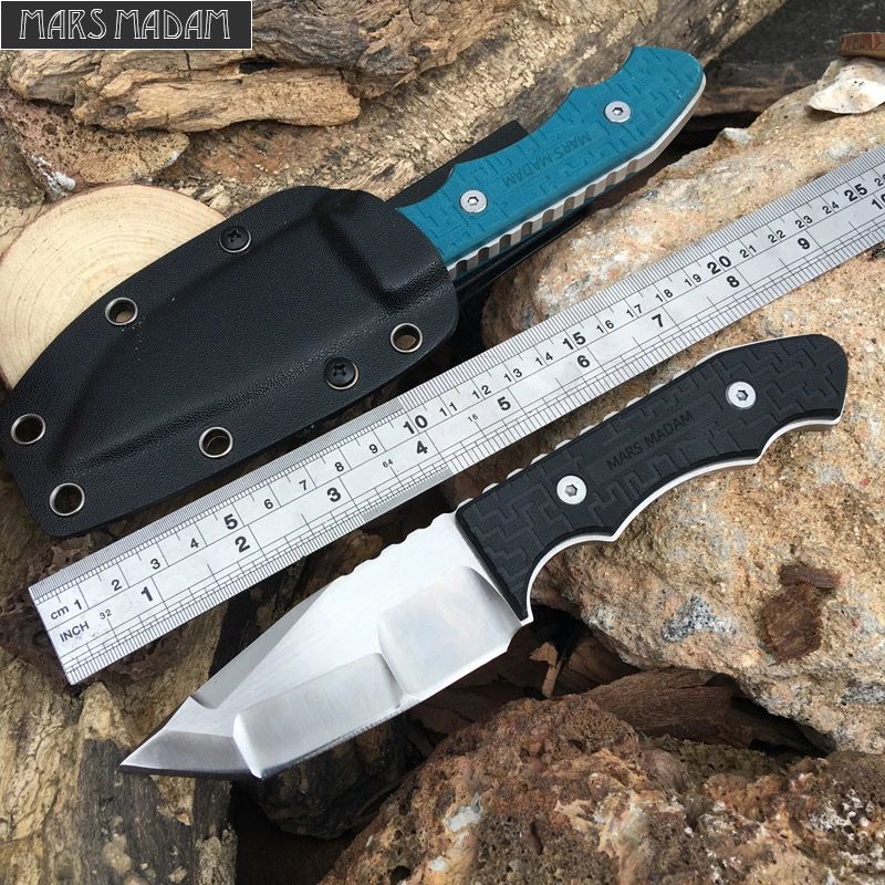 Buy D2 fixed blade survival knife three edges blade