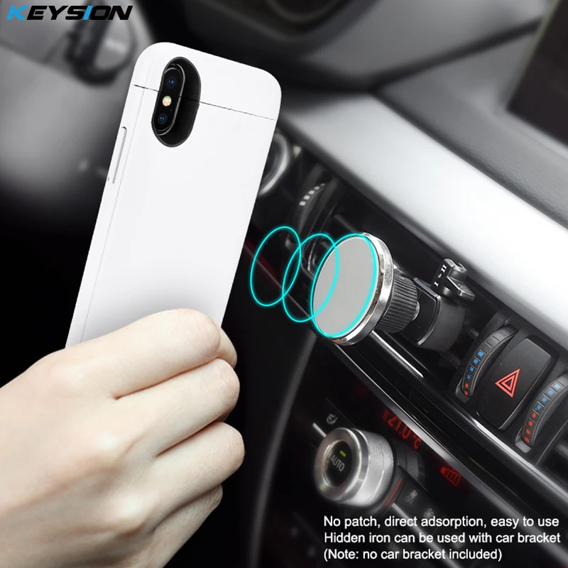 Чехол KEYSION 4000 mAh power Bank для IPhone X ультра тонкий портативный зарядный внешний
