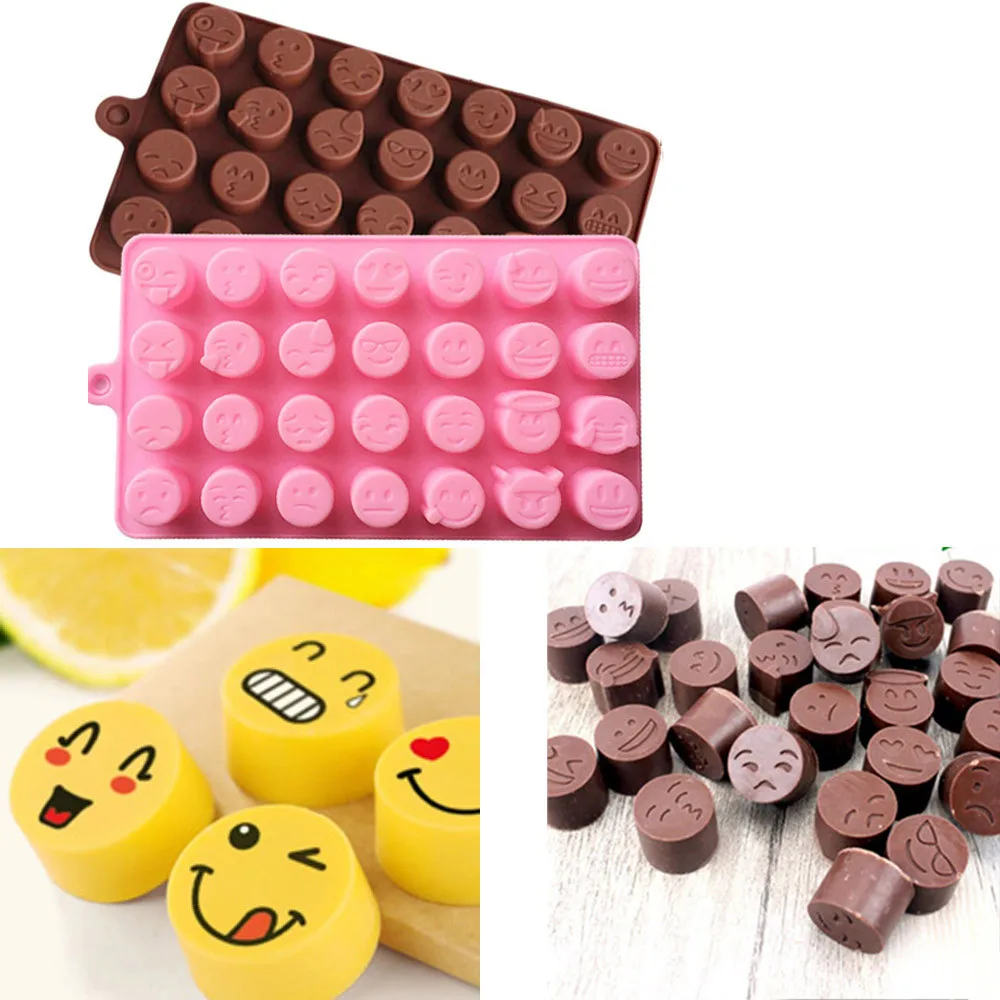 Emoji Funny Face DIY Silicone Mold For Cake Chocolate Sugar Candy Soap