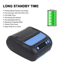 

Milestone2021 MHT-P80F Wireless Thermal Receipt/Label 2 in Printer 80mm Bluetooth Android/iOS/Windows Business Impresora termica