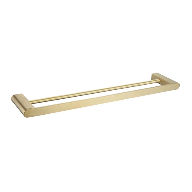 Newly Gold Bathroom Accessories Set Wall Mounted Towel Bar Holder Toilet Paper Holder Brushed Brushed Bathroom Hardware Set Double Towel Rack