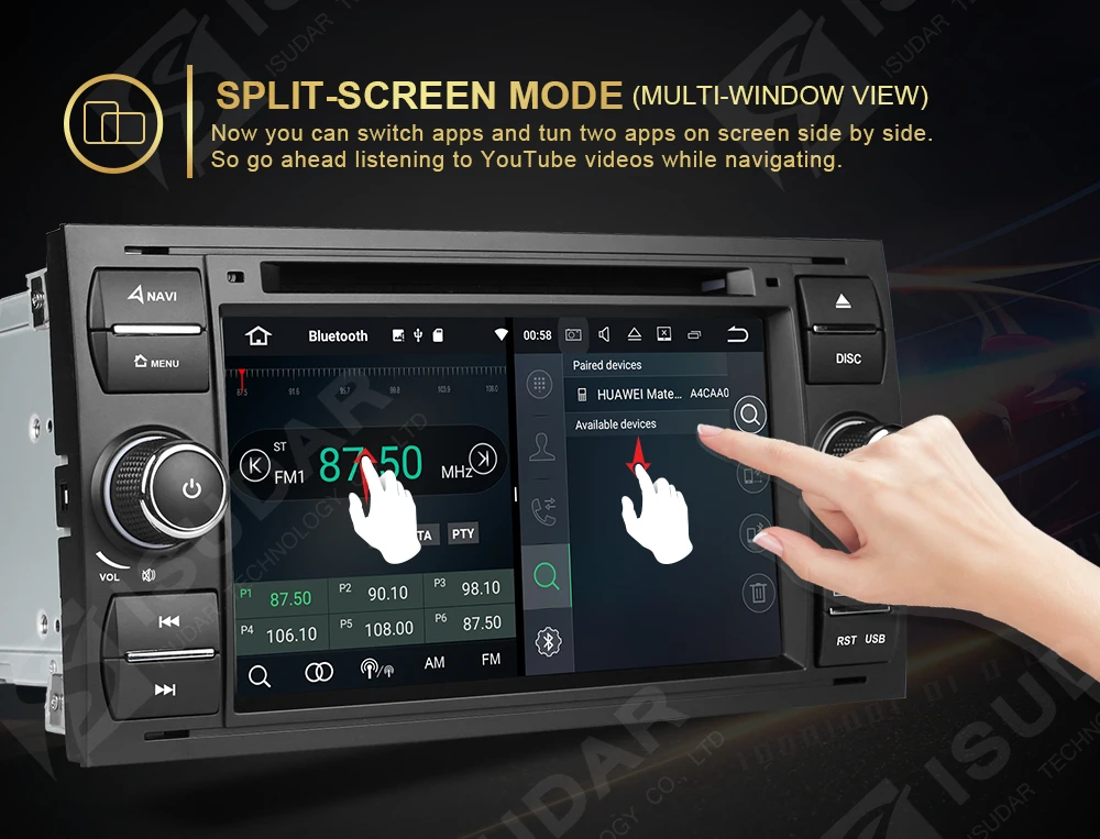 Clearance Isudar Car Multimedia Player GPS Android 8.0 2 Din Stereo System Radio For Ford/Focus/Mondeo/Kuga Octa Core Wifi Microphone DVR 11