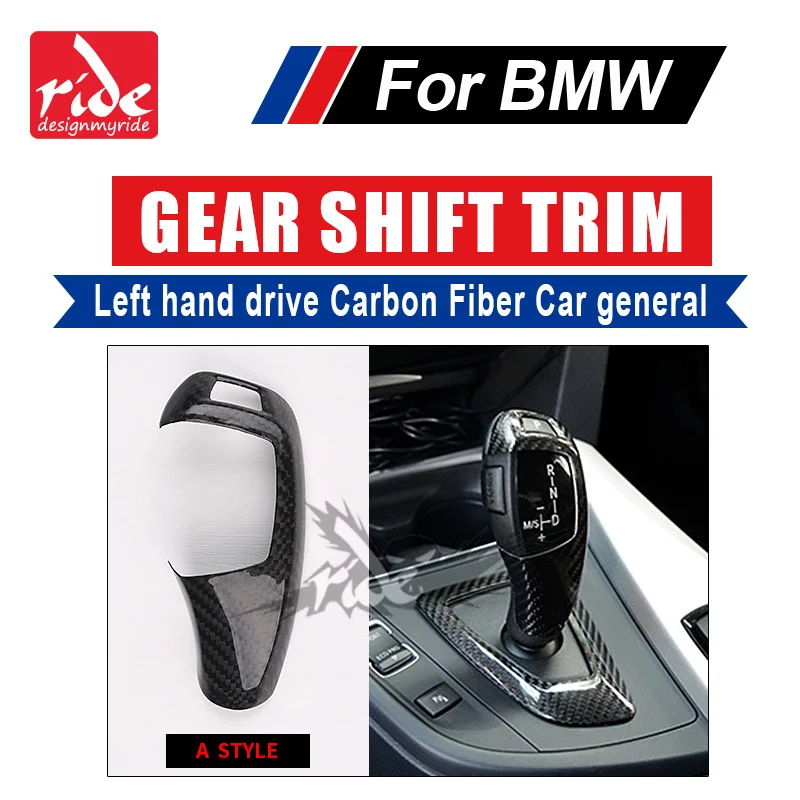 

For BMW F01 F02 G11 G12 733i 735i 740i 745i 750i Left hand drive Carbon Fiber car genneral Gear Shift Knob Cover Car Interior A