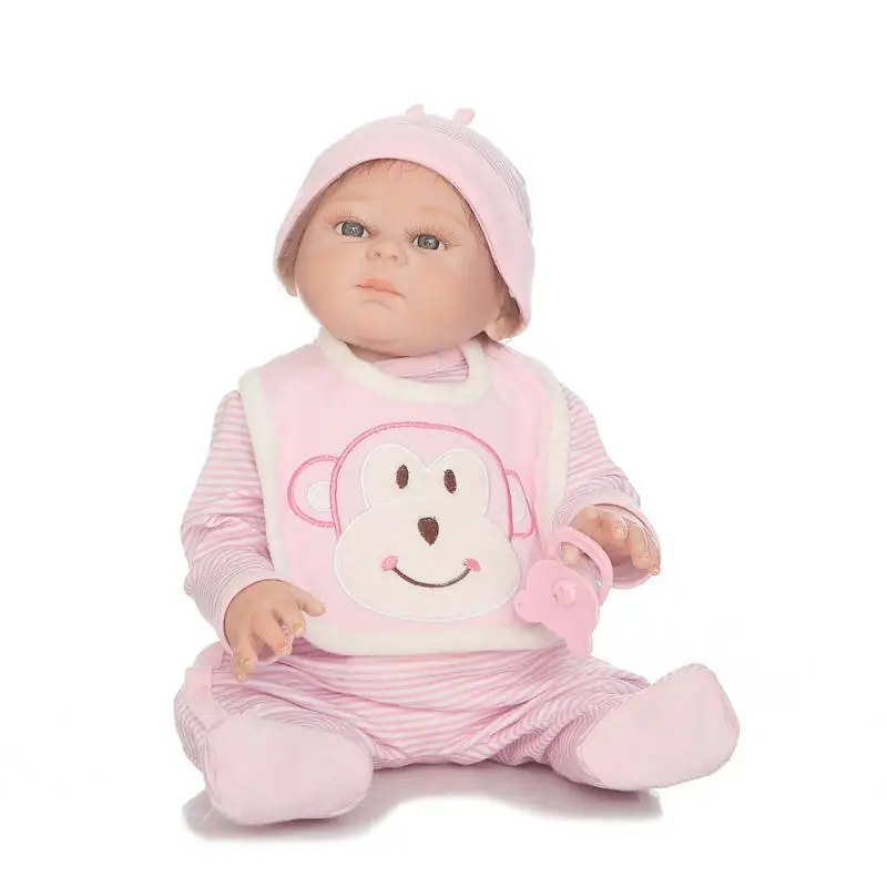 

55CM Full Silicone Reborn Baby Doll Girls Vinyl Reborn Babies Realistic Girl Dolls Reborn Pacifier Bath Toys Boencas Gifts