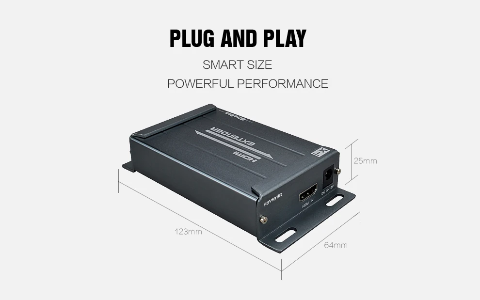 HSV891-IR HDMI Extender Over TCP IP With 3.5mm Audio Jack  HDMI Extender 1080P With IR Control  Via UTPSTP by rj45 HDMI TXRX  (6)