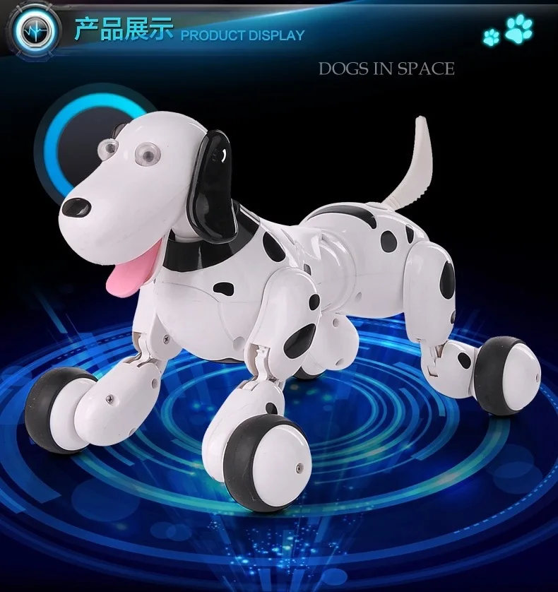 Популярные детские милые 2,4G RC робот умная собака 777-338S RC интеллектуальная имитация собаки Многофункциональная игрушка VS TT320 динозавр