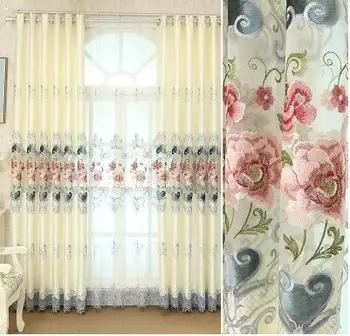 

High grade modern Chinese living room, curtain, embroidery