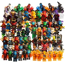 Hot Building Blocks Compatible with LegoINGlys Ninjagoes Sets Bricks Kai Jay Cole Zane Nya Lloyd Weapon