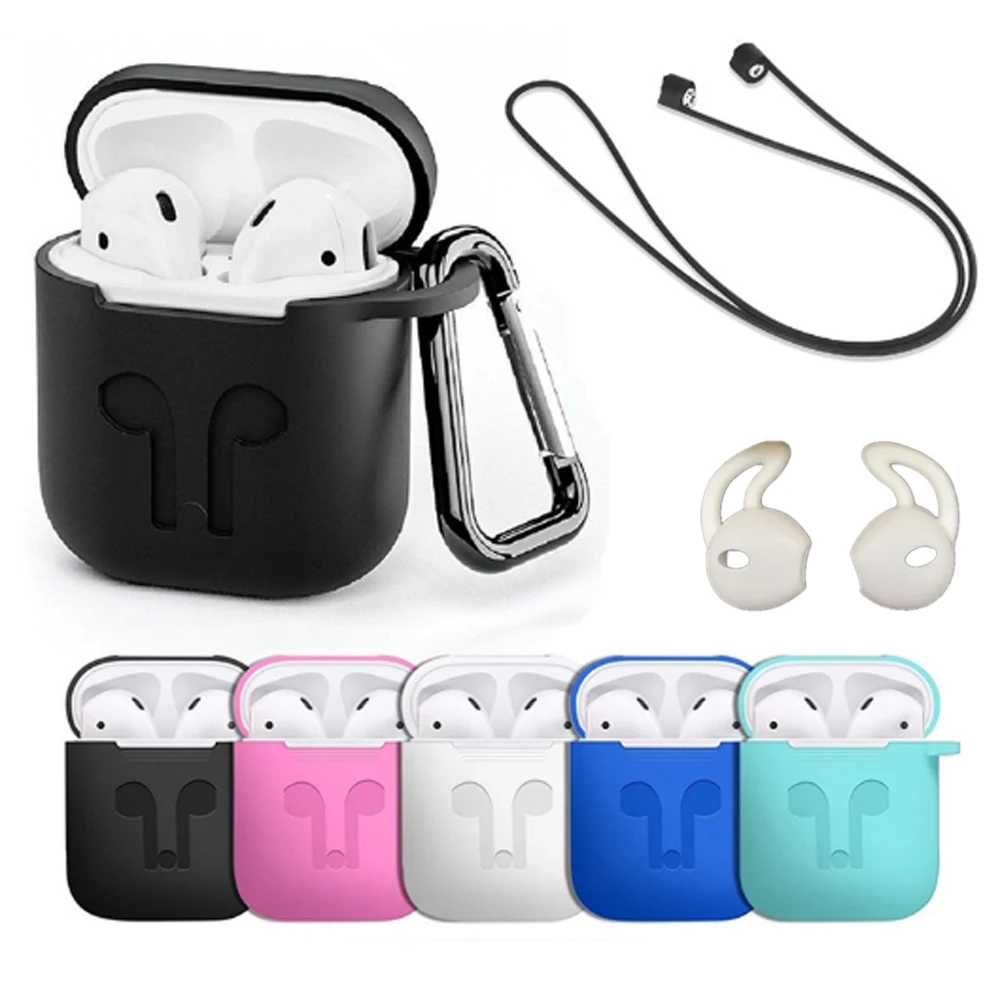 Four piece Earphone Accessories For Apple Airpods Earbud Case Storage