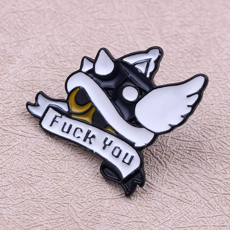 White Mario Kart Enamel lapel pin Men Jewelry Game Mario Funny Cute Women Accessories Punk Gothic Brooches Badge Hip Hop Broche