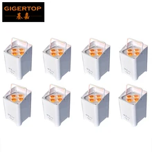 8 шт./партия 2,4 г беспроводной DMX 512 Led сценический Par 4x18 Вт RGBWAP 6 цветов 25 градусов ферменная декоративная лампа IRC дистанционное управление белый