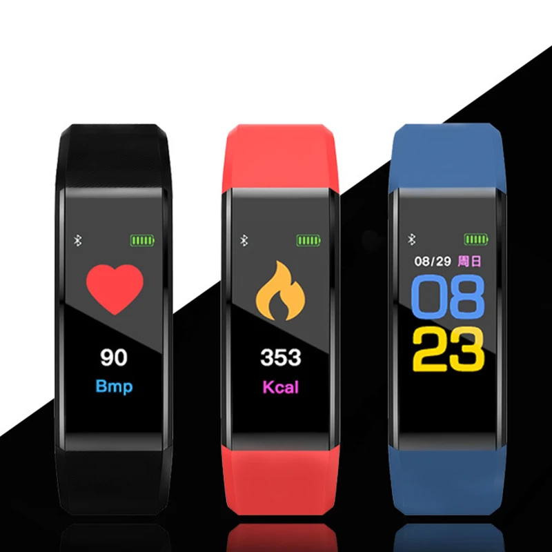 Фитнес кровяное давление/Кислород IP67 Водонепроницаемый Smartwatch шагомер для Android и IOS экран умный Браслет монитор сердечного ритма