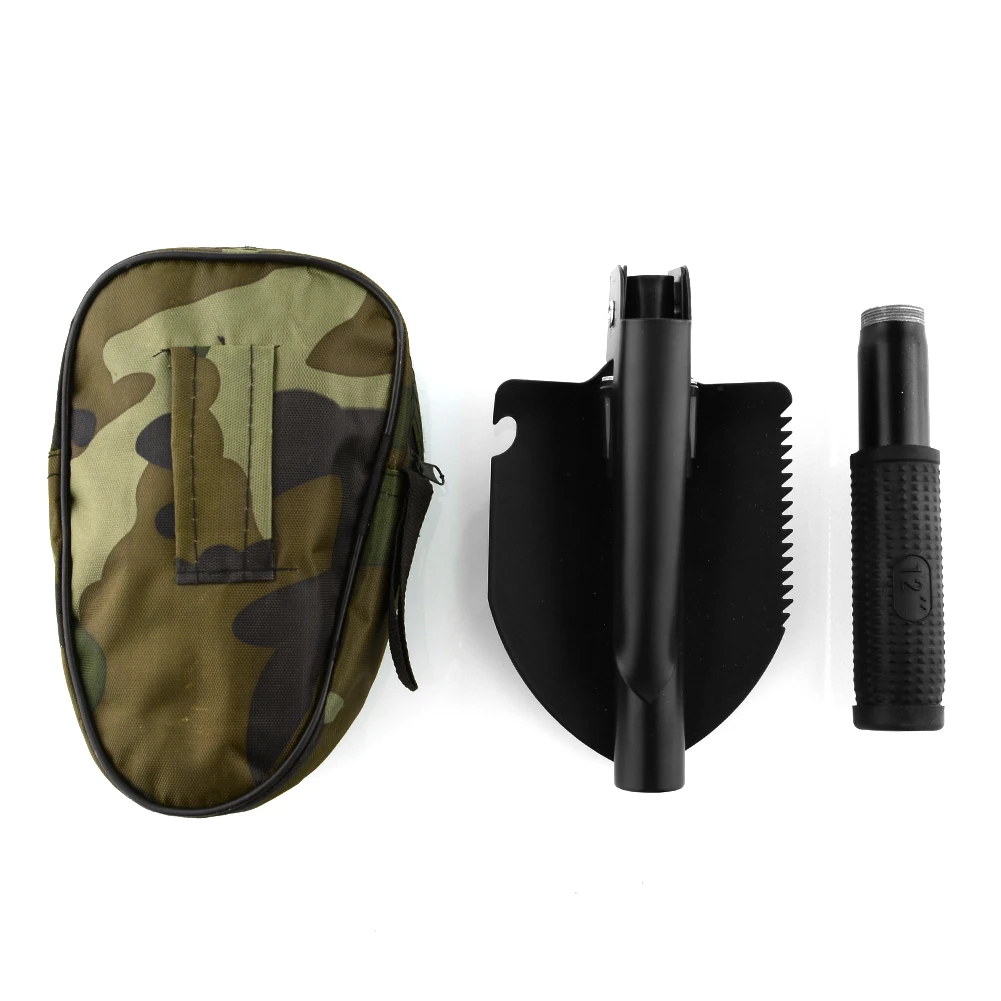 Folding Metal Shovel Survival Spade Foldable Mini Shovels Dibble Pick