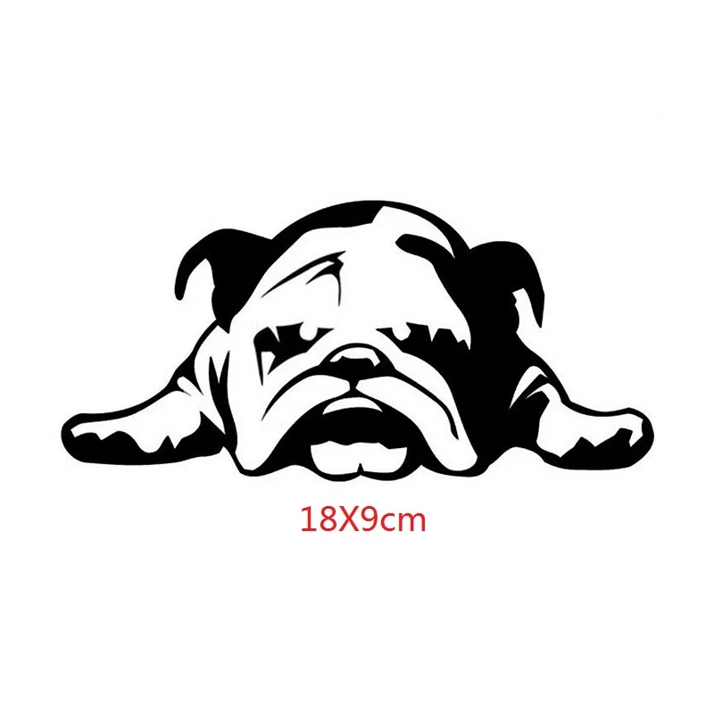 Wall Stickers English Bulldog Tired Puppy Dog Pattern Car Window