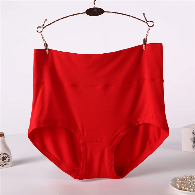 High Waist Briefs Women Cotton Solid Plus Size Womens Underwear Panties Breathable Female Sexy Panty Soft Underpants for Women (19)