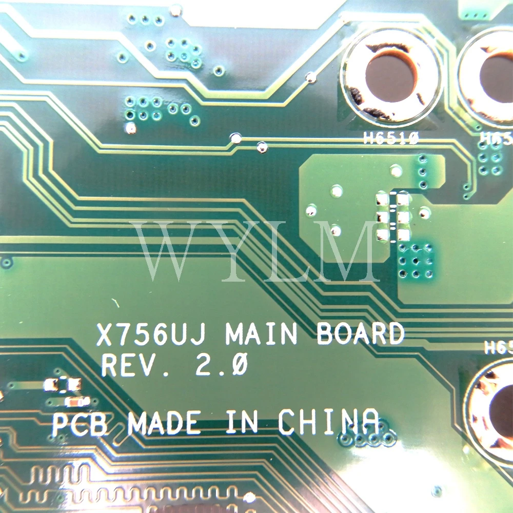 Best  X756UA motherboard I3-6100CPU mainboard REV2.0 For ASUS X756U X756UJ X756UX X756UB X756UWK Laptop m