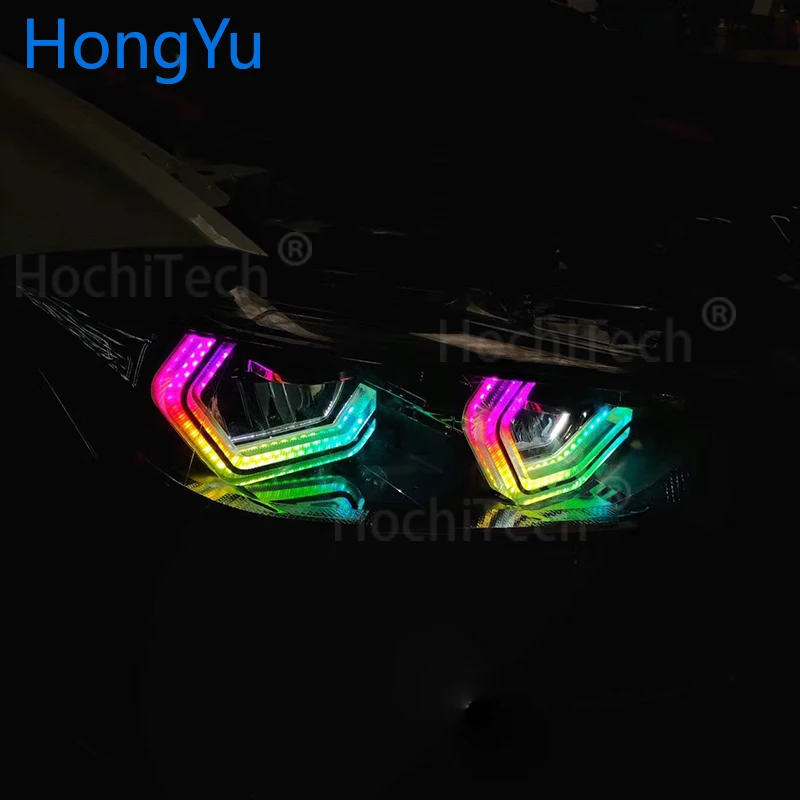 Для-up BMW F34 3 серии аксессуары GT RGBW многоцветные знаковые M4 Стиль Кристалл глаза ангела комплект DRL