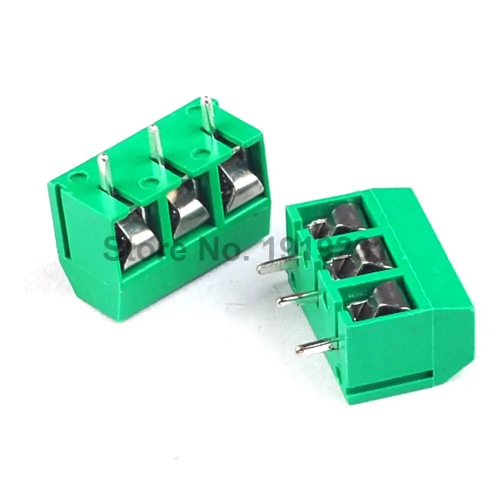 

20PCS KF301-3P 3 Pin 5mm Pitch PCB Mount Screw Terminal Block
