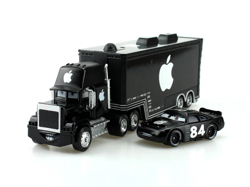 Disney Pixar тачки черное яблоко mack truck+ маленький автомобиль 1:55 металлическая игрушка сплав автомобиль Diecasts& игрушечные автомобили Модель автомобиля игрушки