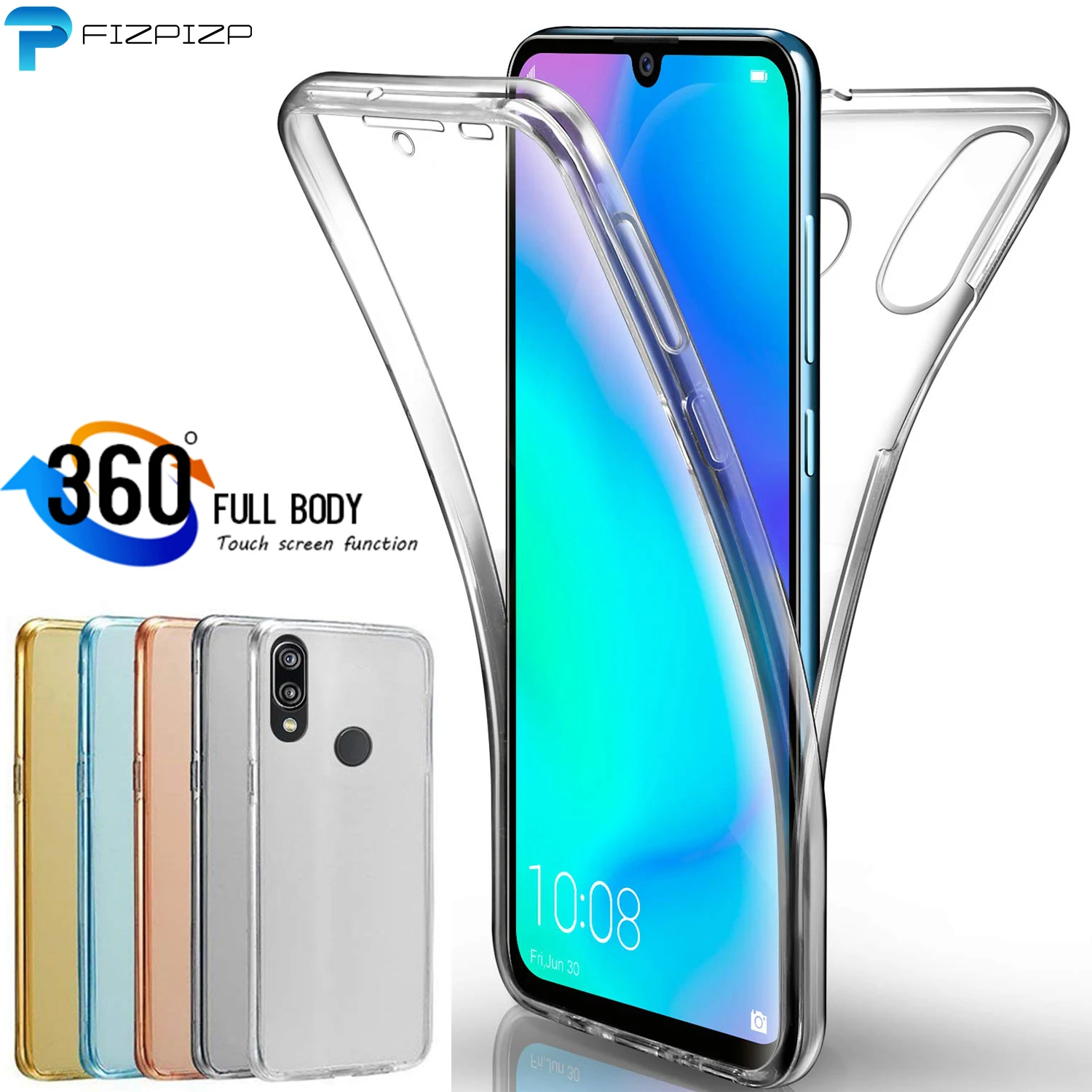 

360 Degree Front+ Back Case for Huawei P30 Lite P20 Pro Mate 20 10 P Smart 2019 P10 Plus Honor 10i Y6 Y7 Prime 2019 Soft Cover