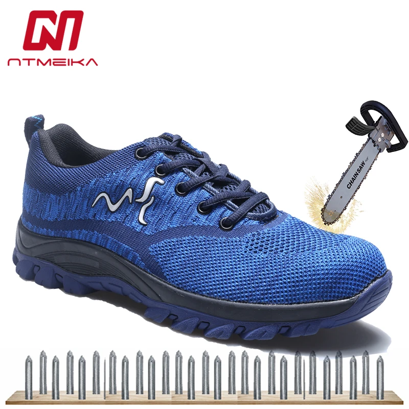 

New Arrival Men Safety Shoes Steel Toe Work Shoes Breathable Lightweight Outdoor Sneakers Casual Protective Footwear Size 35-46