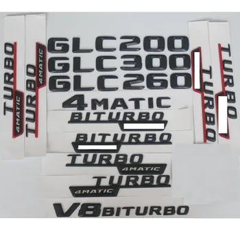 

3D Matt Black Trunk Letters Badge Emblem Emblems Badges Sticker for Mercedes Benz GLC200 GLC300 GLC260 V8 BITURBO AMG 4MATIC