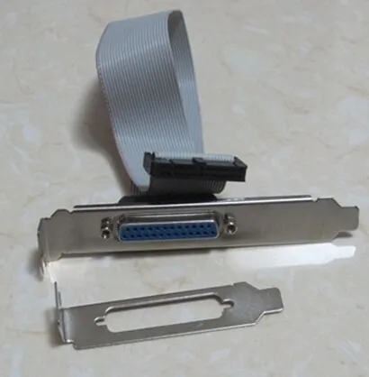 

wholesale Normal + 20pcs  Low profile Bracket 25pin Parallel LPT Printer Port db25 Cable cord New