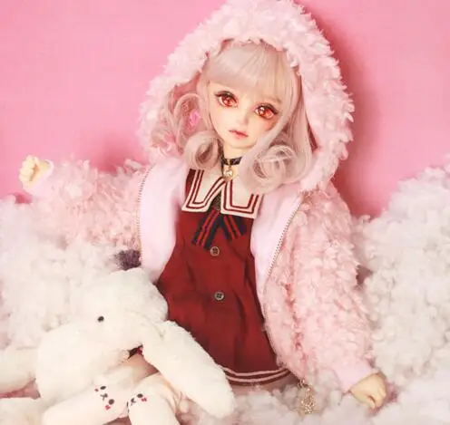 Nieuwe BJD Zoete Roze Jas 1/3 1/4 SD17 SD10 SSDF Oom MSD Poppenkleertjes Nieuwe BJD Zoete Roze Jas 1/3 1/4 SD17 SD10 SSDF Oom MSD Poppenkleertjes