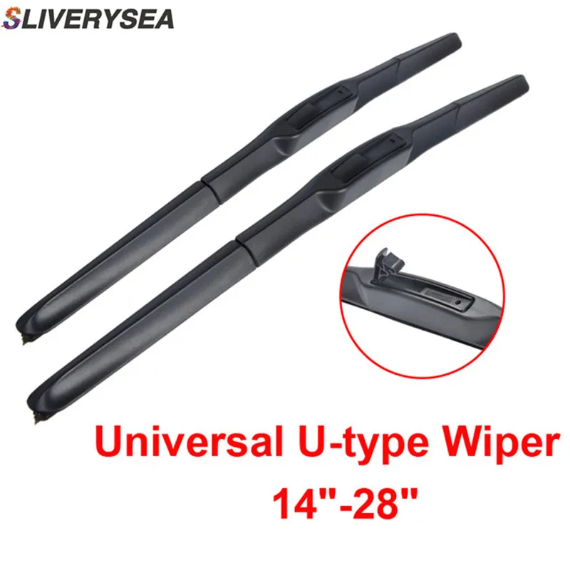 

Qeepei 14"-28" Universal U-type Wiper Blade auto Car High Quality Natural Rubber Windshield 14 16 17 18 19 20 21 22 24 26 F07