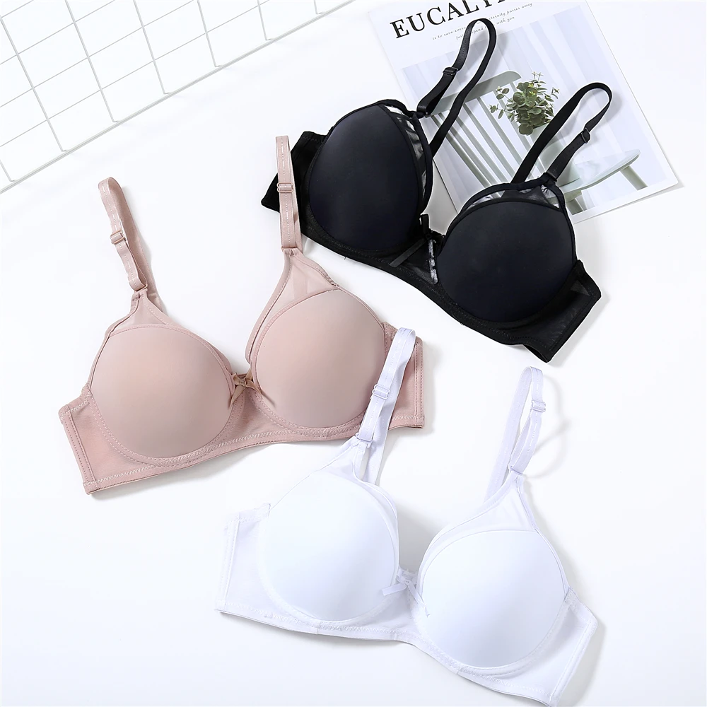  Fashion Sexy Bras Push Up Gather Bra For Girls Women Brassiere Wire Free Womens Seamless 36-42 B C 