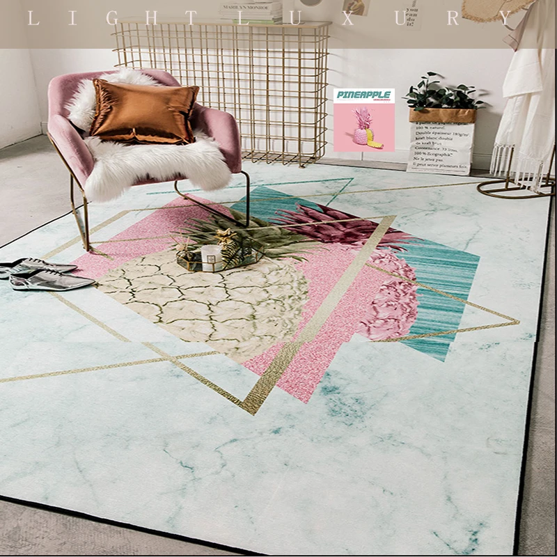 

Geometry Plant Pattern Chenille Material Europe Carpet rug Living room Bedroom Study Coffee table Decorative Room
