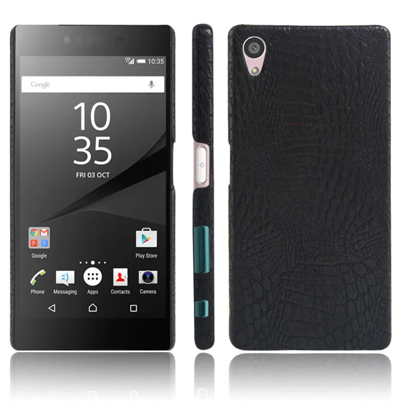 Чехол для Sony Z 5 Z5 Dual E6603 E6633 Жесткий из поликарбоната с крокодиловым узором + задняя