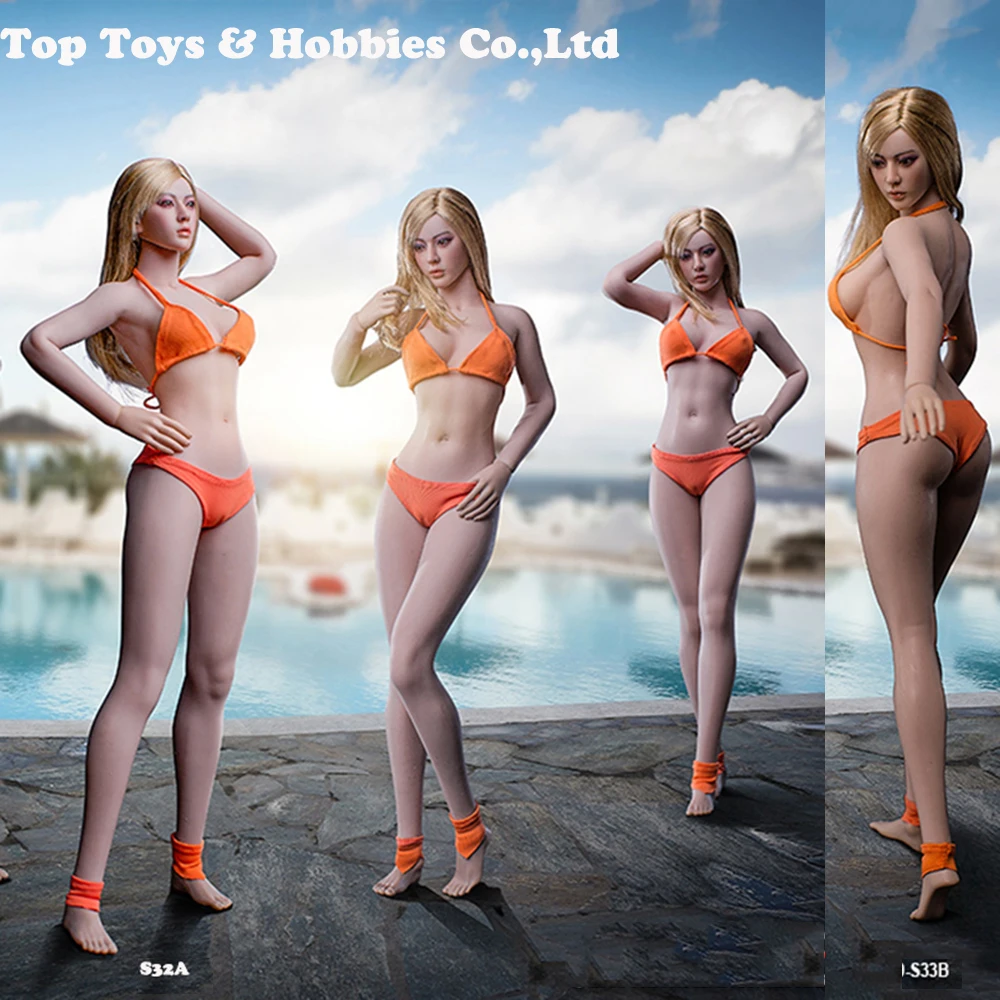 

29.4cm hight 1/6 Pale /suntan TBLeague 1/6 Super Flexible Female long leg Seamless Body S32A S33B for Lolita Athena girl Head